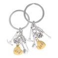 thumbnail image 2 of CIMAXIC Wedding 2pcs Keychain Set For Dad Lightweight Tool Key Holder With Wrench And Hammer Pendants Fathers Day From Kids Wedding Birthday Keychain,2.87"X1.18"X0.08", 2 of 5