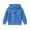 Blue, variant on Ohufall 0-6T Embroidery Sweatshirt for Girls Hooded Pullover Long Sleeve Tops Solid Color Loose Comfort Fashion Casual Sweatshirts
