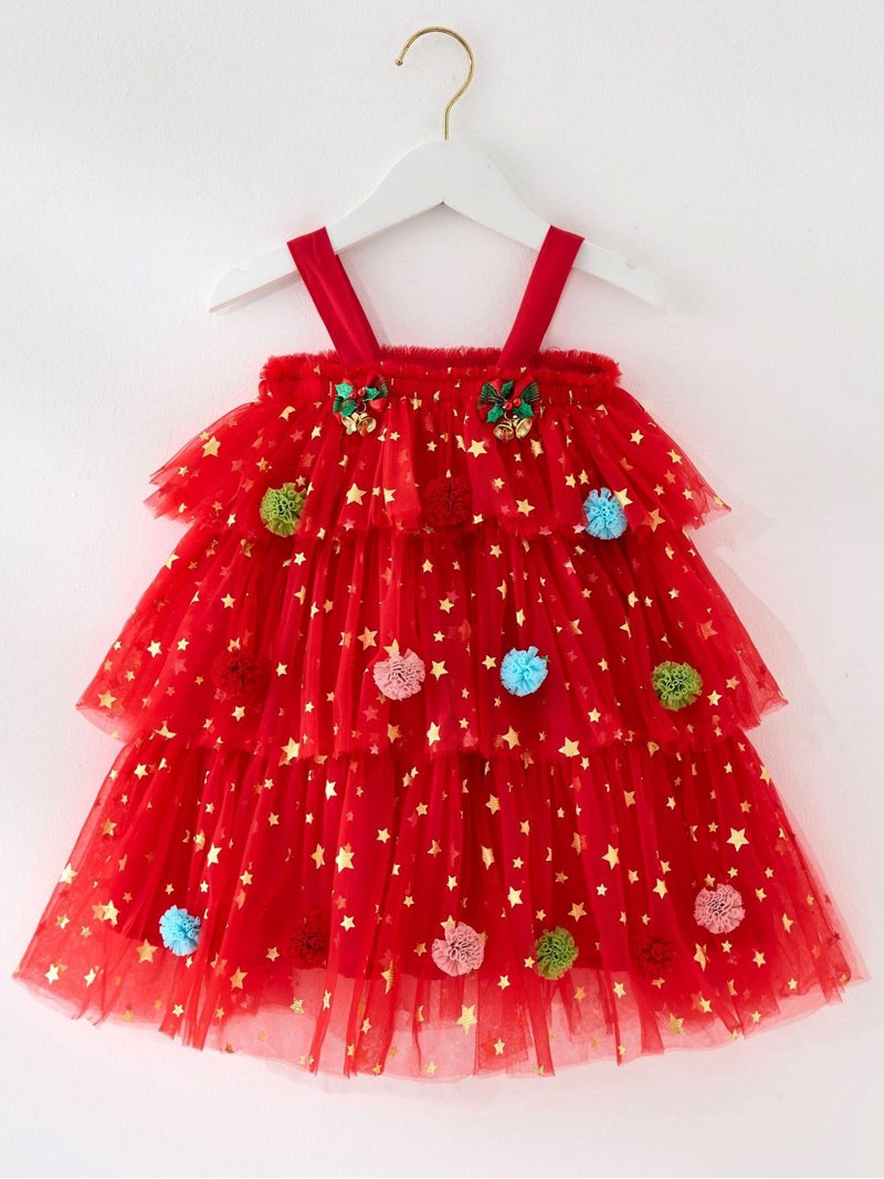 toddler christmas tree dress Girls Christmas Tree Dress with Hat Funny Christmas Costume Festive Pa Sun Baby