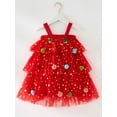 thumbnail image 4 of WIBACKER 6M-6T Toddler Baby Girl Christmas Dress With Headband Kids Star Sequins Layered Tulle Dress Girls Cake Smash Xmas Tree Dresses, 4 of 11