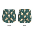 thumbnail image 5 of Lsque Cute Shiba Printed Women's Running Shorts with Liner Pockets,Elastic Quick Dry Workout Athletic Gym Yoga Shorts,Womens High Waist Shorts-XX-Large, 5 of 9