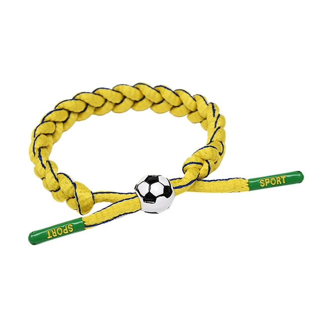 Pulsera de Fútbol Fútbol Joyería Ajustable Unisex Fútbol Paracord Pulseras Fútbol Regalo