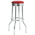 thumbnail image 3 of Miekor Furniture Red and Chrome Bar Height Stool (Set of 2) 93216, 3 of 5