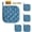Blue ×5, variant on 5Pcs Kitchen Pot Holders Set Heat Resistant Pure Cotton Potholders Kit Trivets Large Coasters Hot Pads Pot Holders for Everyday Cooking and Baking by 7.1 x 7.1 Inch