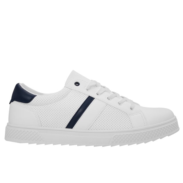 Tenis Bruce Color Blanco con detalle azul 25.9 Dorothy Gaynor Tenis Bruce Color Blanco con detalle azul 25.9