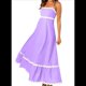 thumbnail image 1 of Vestido Fluido de Verano 2025 para Mujer, Informal, Sin Mangas, con Tirantes Finos y Volantes, para Playa, Color Taro S, 1 of 6
