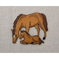 thumbnail image 2 of Mare/Colt - Horses - Felt - Iron on Applique/Embroidered Patch, 2 of 2