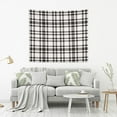 thumbnail image 5 of FREEAMG Plaid Black and White Tapestry Aesthetic Tapestry Wall Hanging for Home Decor 90" x 60" Inches, 5 of 6
