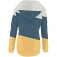 thumbnail image 3 of Jinhomg Womens Quarter Button Up Sweatshirt Fashion Long Sleeve Color Block Hoodies Fall Lightweight Comfort Pullover Top with Pocket Deal of The Day Prime Today Navy XL, 3 of 6