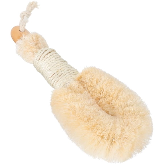 Topboutique Natural Jute Bath Brush,Natural Fibers Sisal Body Brush for Shower Cleaning, Dry Brushing Body Brush,Exfoliator Back Scrubber with Handle for Luxurious Skin Cleansing