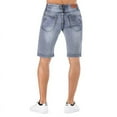 thumbnail image 5 of Men's Casual Denim Shorts Classic Fit Distressed Summer Fashion Ripped Short Jeans Light Blue 38, 5 of 5