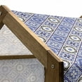 thumbnail image 5 of Moroccan Pet House, Geometric Tile Squares with Middle Eastern Azulejo Design, Outdoor & Indoor Portable Dog Kennel with Pillow and Cover, 5 Sizes, Violet Blue Black Cream, by Ambesonne, 5 of 5