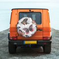 thumbnail image 6 of Naloa Vintage Butterflies PVC Leather Spare Tire Wheel Cover for Car Truck SUV Camper Trailer Universal Fit many size14 inch, 6 of 6