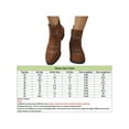 thumbnail image 2 of Frontwalk Women Ankle Boots Mid Heels Short Boot Embroidered Booties Work Lightweight Winter Shoes Womens Side Zip Bootie Brown 6, 2 of 8