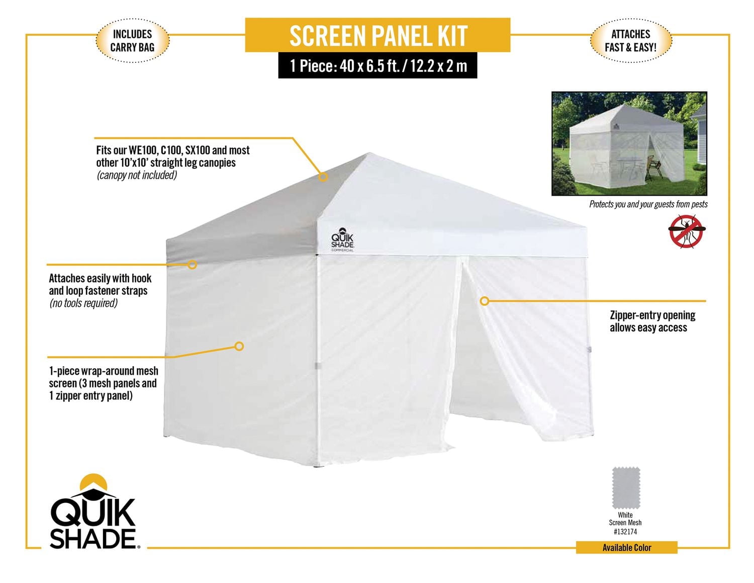 Ensemble De Moustiquaires pour WE100/C100/SX100 Abri