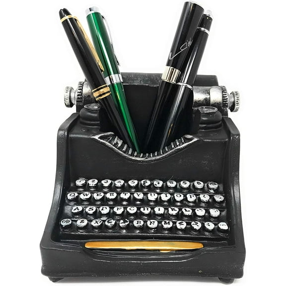 Choices & Change Vintage Typewriter Pencil Holder, Multicolor