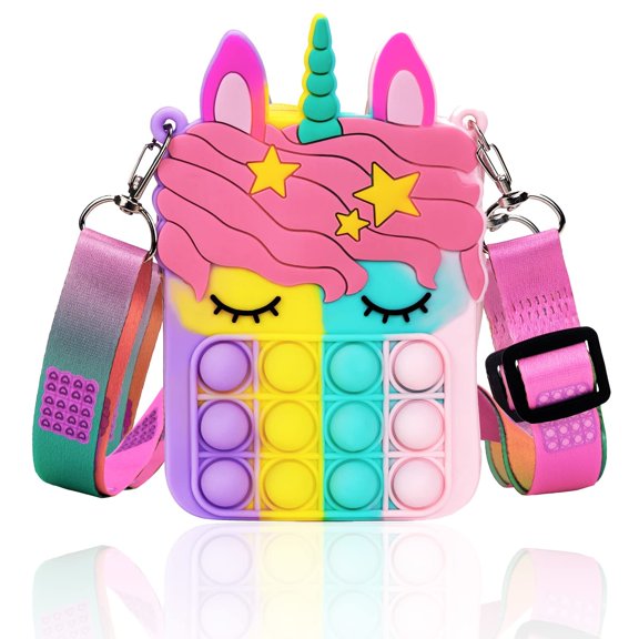Monedero Pop Bag Civan con forma de unicornio con juguete para niñas y mujeres