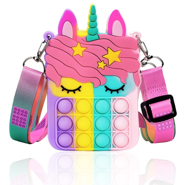 Monedero Pop Bag Civan con forma de unicornio con juguete para niñas y mujeres