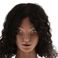 thumbnail image 4 of Cabeza de maniquí de cosmetología jinwen 40cm cabello humano, 4 of 8