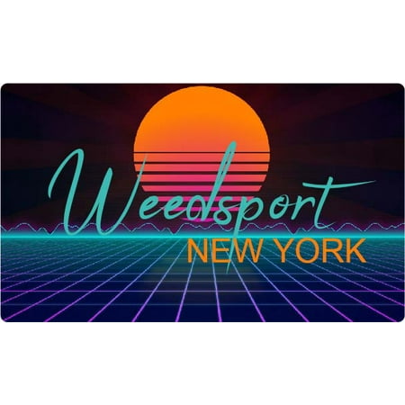 

Weedsport New York 4 X 2.25-Inch Fridge Magnet Retro Neon Design