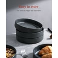 thumbnail image 4 of Famiware Star 8.25'' Pasta Bowls, Large Dinner Bowls Set of 4, Matte Black(Full Glaze), 4 of 7