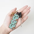 thumbnail image 4 of Wukai Christmas Dachshund Print Leather Car Keychain, Universal Key Fob Keychain, Leather Key Chain Holder for Men and Women,360 Degree Rotatable, 4 of 5