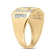 thumbnail image 4 of FB Jewels 10kt Yellow Gold Mens Round Diamond Cross Cluster Ring 1/3 Cttw Size 10, 4 of 4