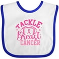 thumbnail image 3 of Inktastic Tackle Breast Cancer Pink Ribbon Awareness Boys or Girls Baby Bib, 3 of 4