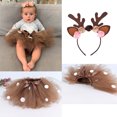 thumbnail image 4 of Falda tutú de ciervo marrón esponjoso para niñas, disfraz de reno navideño para bebés, falda de tul de alce para Halloween, carnaval, fiestas, juegos de rol, 4 of 5