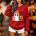 thumbnail image 5 of Sweatshirts for Women Halloween Long Sleeve Crew Neck Printed Top, 5 of 5