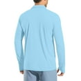 thumbnail image 5 of WTOBBY Men's Raglan Sleeve Performance Shirt with UPF 50+ Sun Block, Lightweight Long Sleeve, and Golf-Ready Design for Breathable Summer Wear ,Light Blue 3XL, 5 of 7