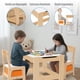 thumbnail image 4 of Kids House Mesa Montessori Nest, Set Infantil de en Madera de Abedul y MDF con 2 Sillas, Ideal para Niños Pequeños, Juego, Aprendizaje, Lectura, Diseño Compacto y Seguro 62x62 cm, 4 of 9