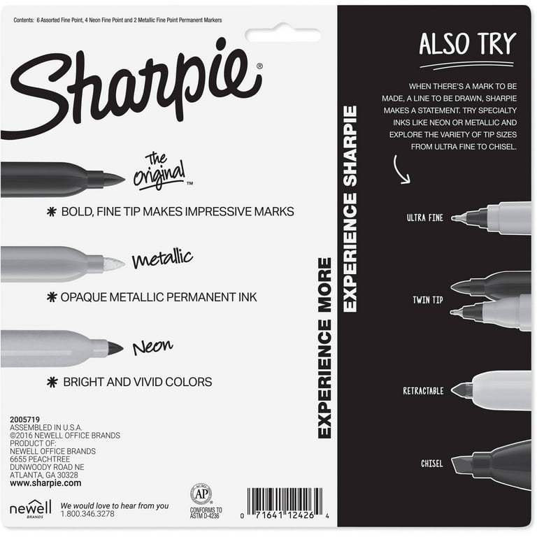Sharpie Permanent Marker, Fine Point (12-Count, Slate Gray)