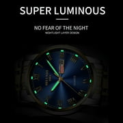 POEDAGAR Top Brand Luxury Mens Watches Luminous Waterproof Stainless Steel Watch Men Date Calendar Business Quartz Wristwatch