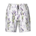thumbnail image 5 of Rocae Lavender Flowers for Men's Swim Trunks Quick Dry With Two Side Pockets and One Lined Patch PocketX-Large, 5 of 9
