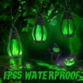 thumbnail image 4 of Cadena de luces solares Jnaurb de 33 pies con 15 bombillas parpadeantes, 4 of 7