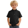 thumbnail image 3 of Krdevn Kids Boys Girls Solid Stand Collar Short Sleeve Polo Shirt Casual Summer School Uniform Top,7-8 Years, 3 of 5
