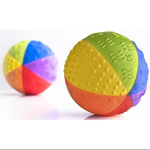Natural Certified Non-Toxic BPA Phthalates Textured for Sensory Play 3 Meadow PVC Free - Upgraded: Sealed Hole Mold Free Eco-Friendly CaaOcho 100% Pure Natural Rubber Sensory Ball 