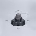 thumbnail image 1 of S60*6 Filetage à 1/2 Pouces 3/4 Pouces 1 Pouces Filetage Fin Connecteur de Réservoir d'Eau IBC Accessoires de Raccord de Réservoir IBC, Étanche, 1 of 7