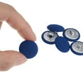 thumbnail image 4 of Uxcell 10pcs 28L Fabric Cloth Covered Button 18mm Metal Shank Round Sewing Buttons for Suits Dress Blouses, Deep Blue, 4 of 5