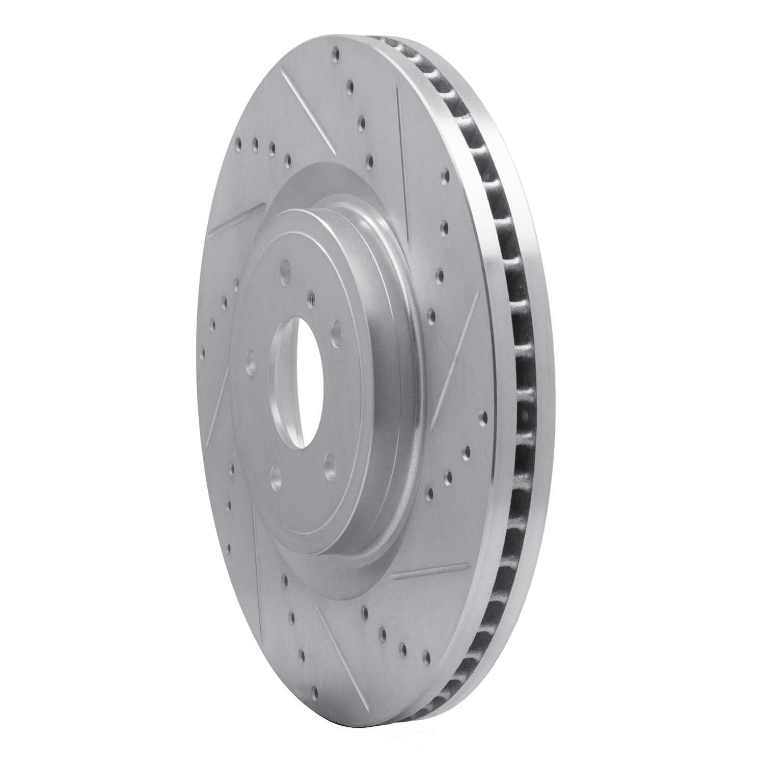 Dynamic Friction Company 631-68012R DFC Brake Rotor - Drilled And Slotted - Silver
