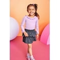 thumbnail image 4 of Garanimals Toddler Girls’ Ribbed Ruffle Neck Top with Long Sleeves, Sizes 18M-5T, 4 of 4