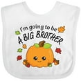 thumbnail image 3 of Inktastic I'm Going to Be a Big Brother- Cute Halloween Pumpkin Boys Baby Bib, 3 of 4