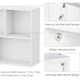 thumbnail image 4 of Jpiziso 5 Cube Storage Organizer 35.98"x 9.45" x 24.09" Bookcases with Closed Back for Home Office, Living Room, Bed Room White, 4 of 7