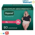 thumbnail image 1 of Depend Sous-vêtements pour Femmes à Absorption Maximale TG, 1 of 7