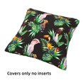 thumbnail image 3 of Throw Pillow Covers, Cartoon Cute Parrot Toucan Bird Soft Square Pillow Cases with Invisible Zipper for Couch Bed Sofa, Farmhouse Fall Home Decor, 3 of 7