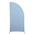 thumbnail image 6 of Efavormart 7ftx3ft Matte Dusty Blue Fitted Spandex Half Moon Wedding Arch Cover, Custom Fit Chiara Backdrop Stand Cover, 6 of 10