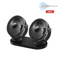 thumbnail image 1 of Ventilador de refrigeración para coche, dispositivo de aire de doble cabezal ajustable de 360 °, Motor sin escobillas, bajo ruido, USB para uso en automóvil, 1 of 4