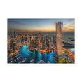 thumbnail image 2 of Dubai Night Skyline Canvas Artwork Breathtaking Stunning Cityscape for Home Decor Ready to Hang, 2 of 18