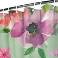thumbnail image 3 of Basset Hound and Pioneer Flower Shower Curtain 72"x84" ,Bathroom Decorative Shower Curtains Set with 12 Hooks,Modern Waterproof Washable Shower Curtain, 3 of 6